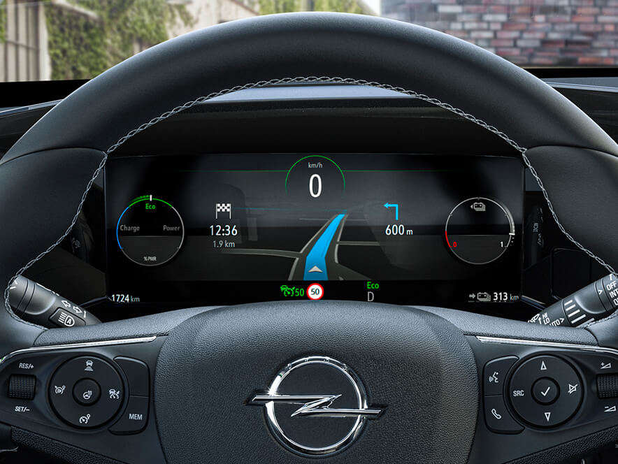 Opel, Mokka-e, цифрова панель приладів